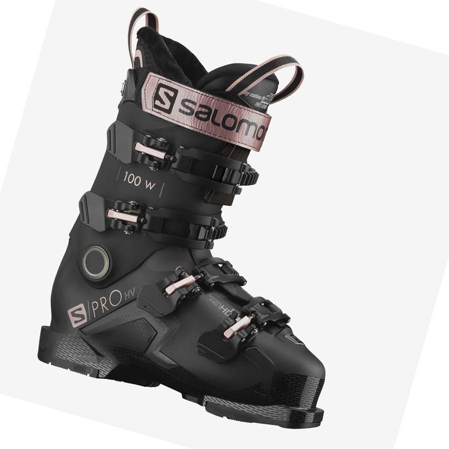 Salomon S/PRO HV 100 Síbakancs Női Fekete Rózsaszín Arany | HU 3556KOR